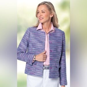 NWT Appleseed’s Garden Path Tweed Jacket blazer size 6 $129